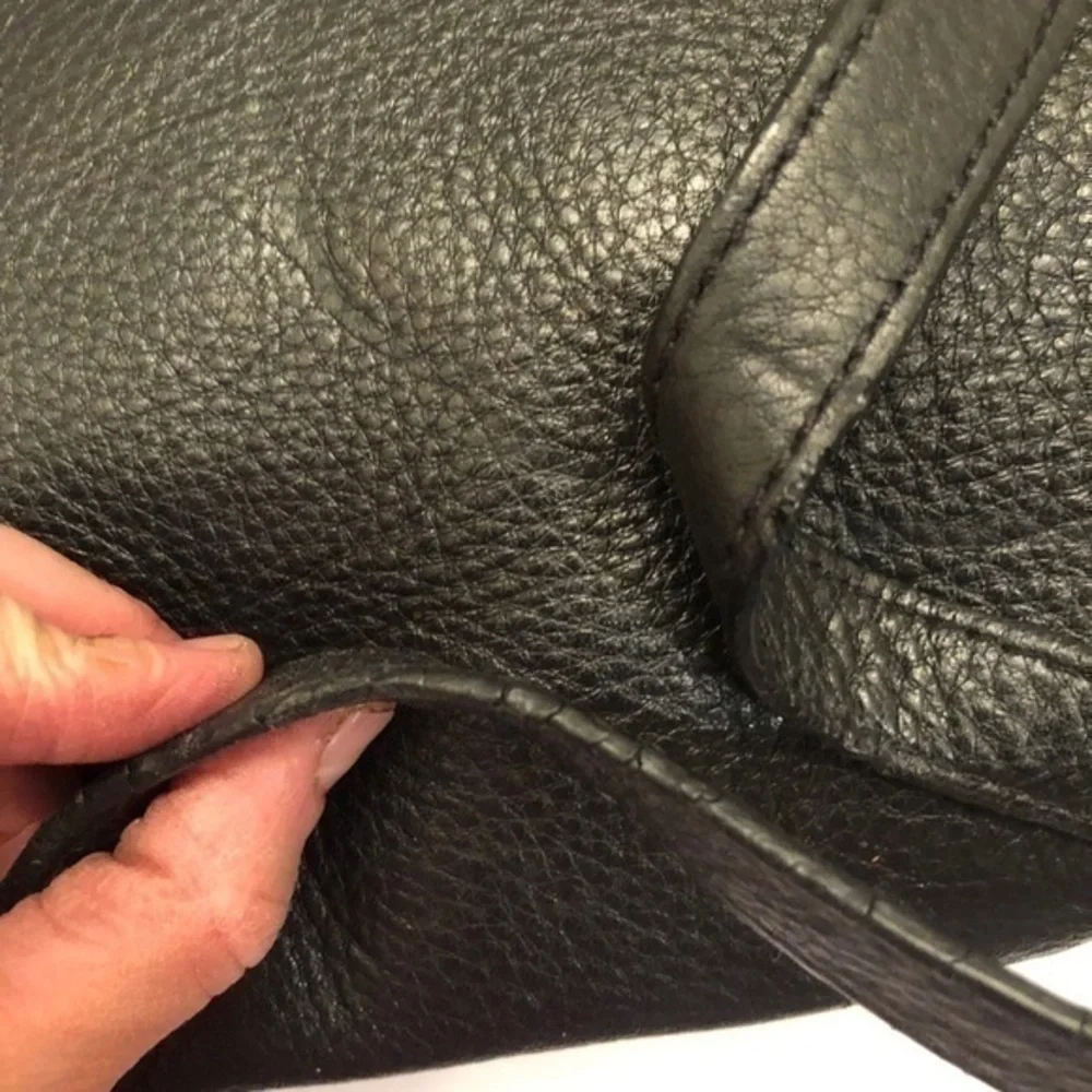 Michael kors black leather jet set chain bag purse